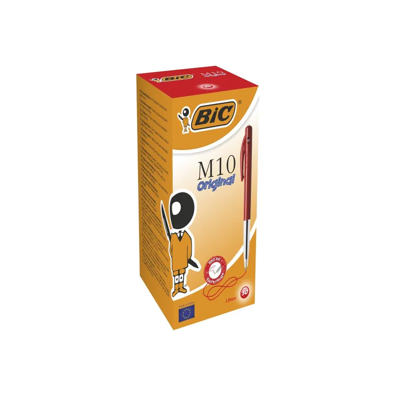 BIC Ballpoint Pens, Red, Box of 50